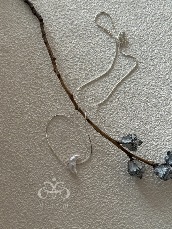 MELIORIS Ocean's Crescent Moon Pearl Necklace